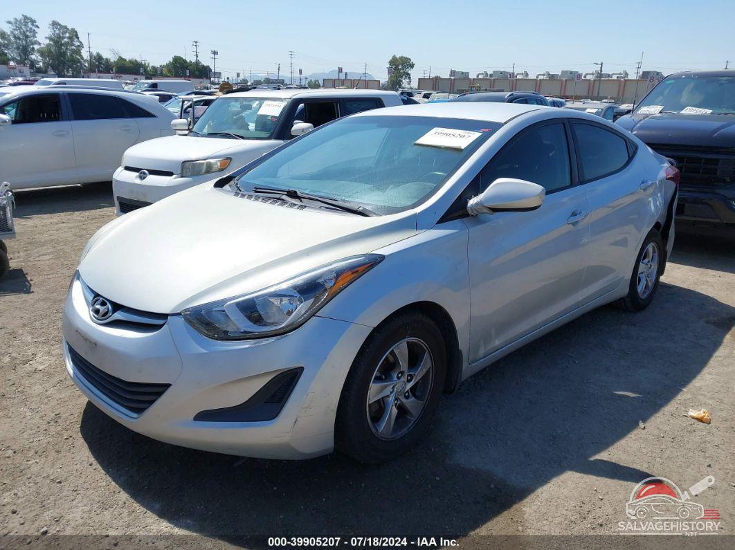 5NPDH4AE3FH646205 2015 HYUNDAI ELANTRA photo no. 2