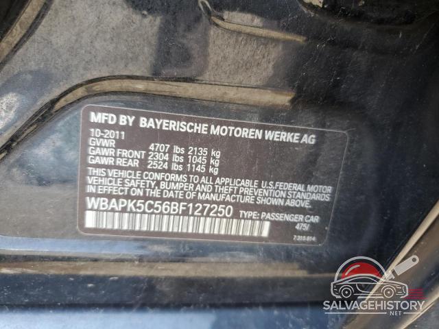 WBAPK5C56BF127250 2011 BMW 3 SERIES photo no. 12
