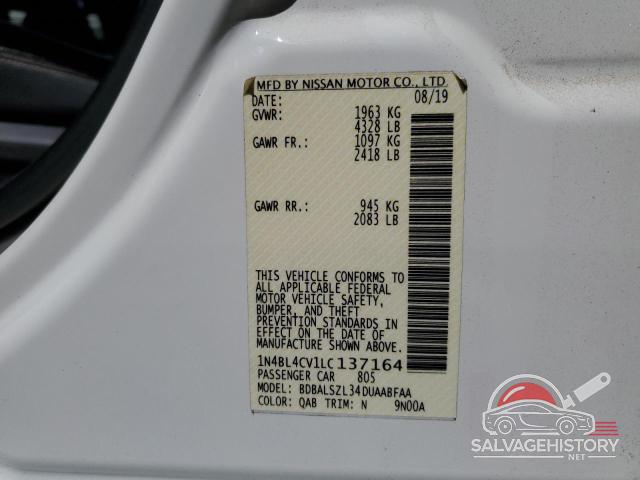 1N4BL4CV1LC137164 2020 NISSAN ALTIMA photo no. 12