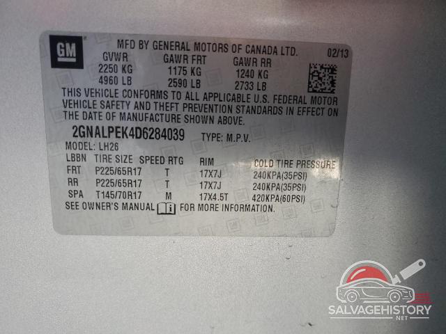 2GNALPEK4D6284039 2013 CHEVROLET EQUINOX photo no. 13