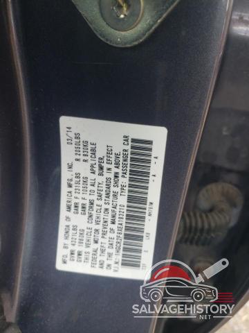 1HGCR2F8XEA193210 2014 HONDA ACCORD photo no. 12