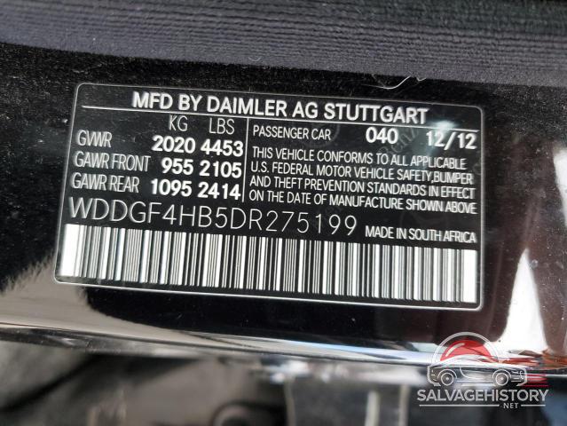 WDDGF4HB5DR275199 2013 MERCEDES-BENZ C-CLASS photo no. 12