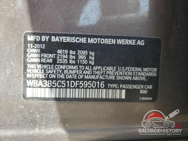 WBA3B5C51DF595016 2013 BMW 3 SERIES photo no. 12