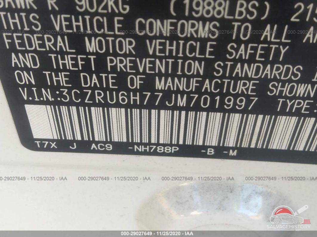 3CZRU6H77JM701997 2018 HONDA HR-V photo no. 9
