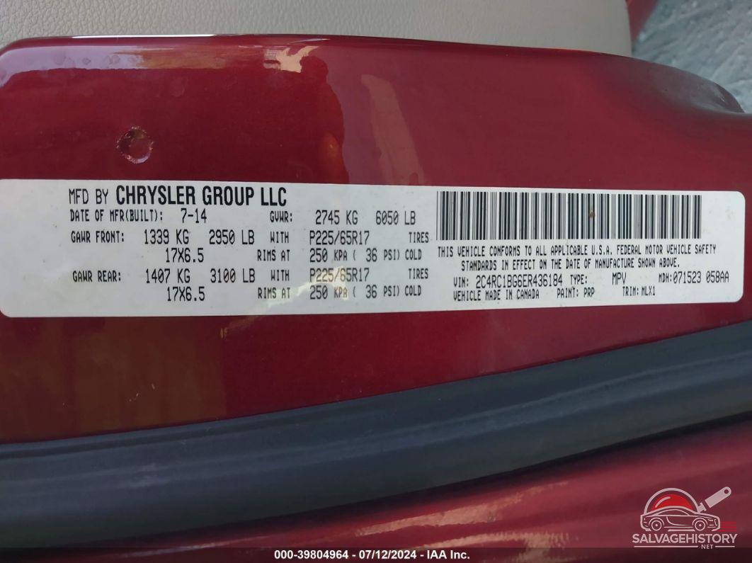 2C4RC1BG6ER436184 2014 CHRYSLER TOWN & COUNTRY photo no. 9