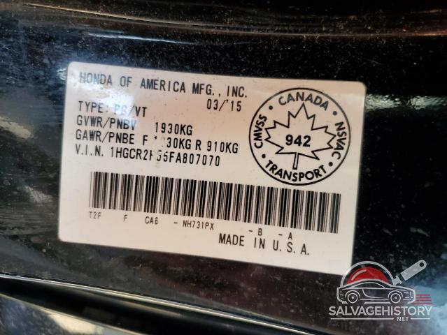 1HGCR2F35FA807070 2015 HONDA ACCORD photo no. 13