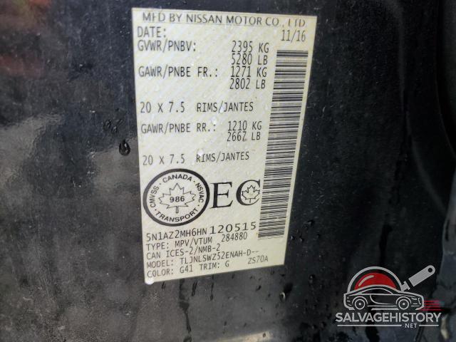 5N1AZ2MH6HN120515 2017 NISSAN MURANO photo no. 14