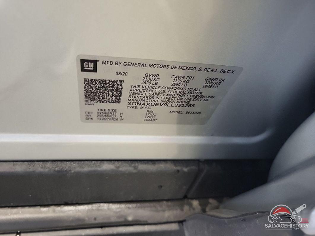 3GNAXUEV9LL331265 2020 CHEVROLET EQUINOX photo no. 8