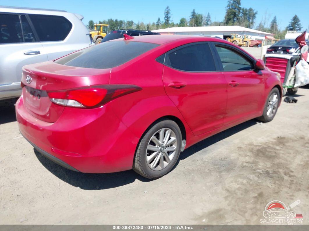 KMHDH4AEXFU412399 2015 HYUNDAI ELANTRA photo no. 4