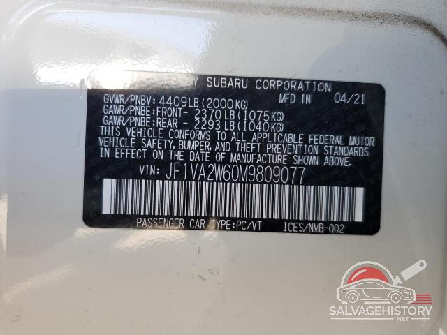 JF1VA2W60M9809077 2021 SUBARU WRX photo no. 12