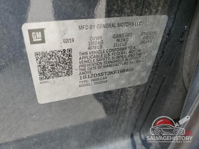 1G1ZD5ST3KF168465 2019 CHEVROLET MALIBU photo no. 12