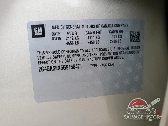2G4GK5EX5G9158471 2016 BUICK REGAL photo no. 12