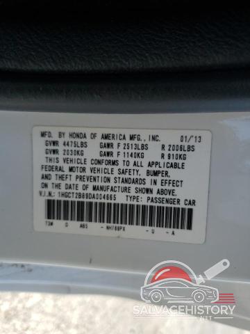 1HGCT2B89DA004665 2013 HONDA ACCORD photo no. 12