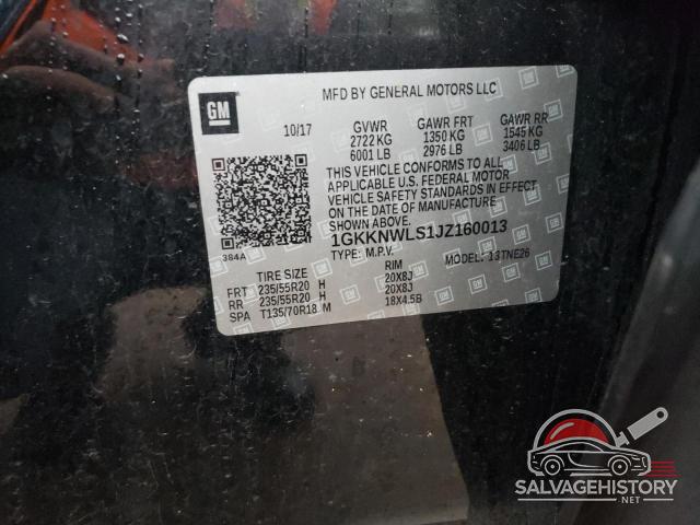 1GKKNWLS1JZ160013 2018 GMC ACADIA photo no. 13