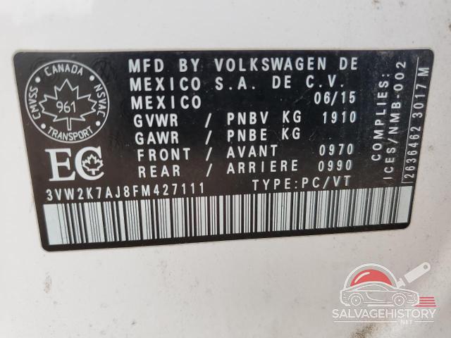 3VW2K7AJ8FM427111 2015 VOLKSWAGEN JETTA photo no. 12