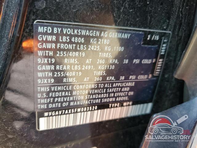 WVGAV7AX5FW083520 2015 VOLKSWAGEN TIGUAN photo no. 14