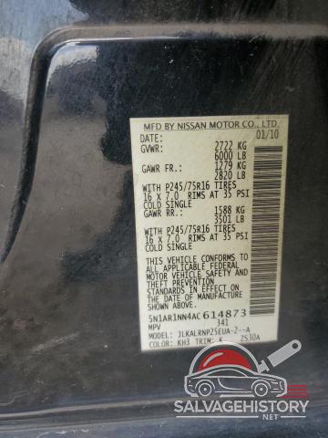 5N1AR1NN4AC614873 2010 NISSAN PATHFINDER photo no. 13