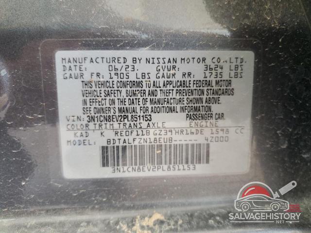 3N1CN8EV2PL851153 2023 NISSAN VERSA photo no. 12
