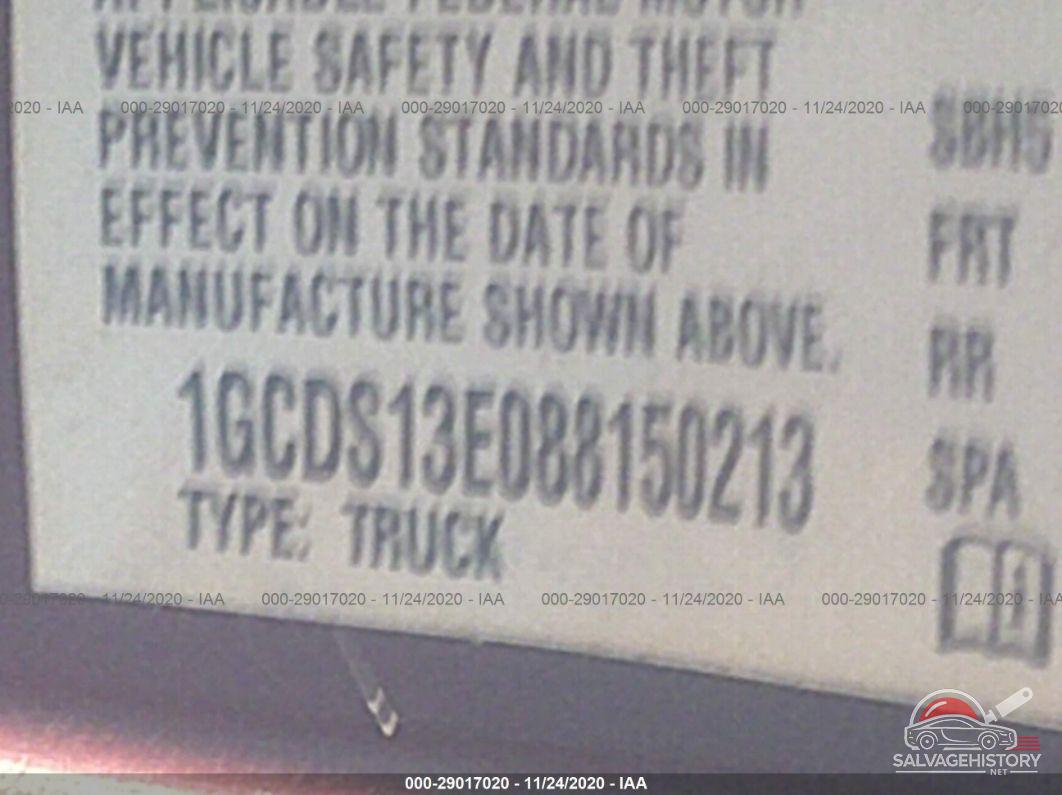 1GCDS13E088150213 2008 CHEVROLET COLORADO photo no. 9