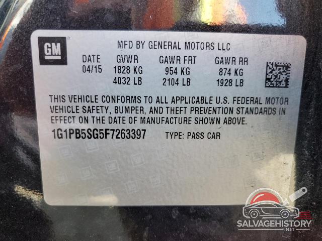 1G1PB5SG5F7263397 2015 CHEVROLET CRUZE photo no. 13
