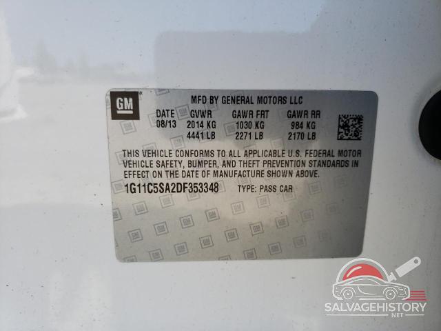 1G11C5SA2DF353348 2013 CHEVROLET MALIBU photo no. 12