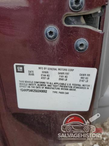 1G4HP54K25U249662 2005 BUICK LESABRE photo no. 12