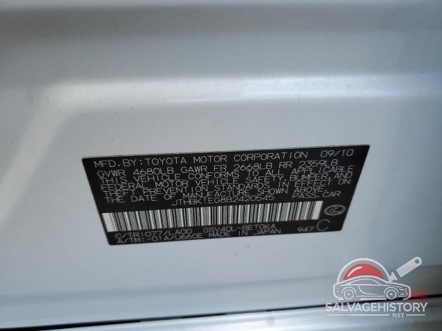 JTHBK1EG8B2420545 2011 LEXUS ES350 photo no. 12