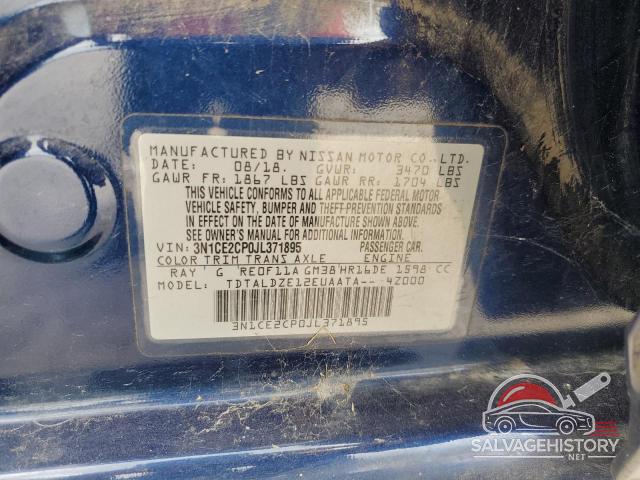 3N1CE2CP0JL371895 2018 NISSAN VERSA photo no. 12