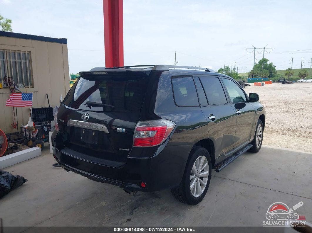 JTEEW44A092037125 2009 TOYOTA HIGHLANDER HYBRID photo no. 4