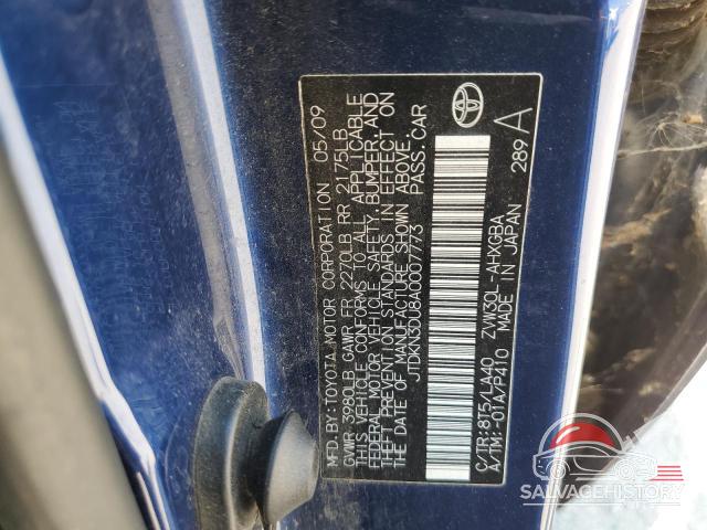JTDKN3DU8A0007773 2010 TOYOTA PRIUS photo no. 12