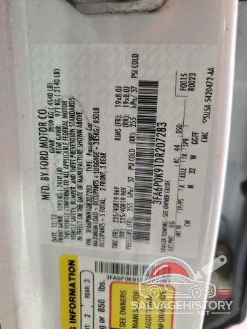 3FA6P0K91DR207283 2013 FORD FUSION photo no. 13