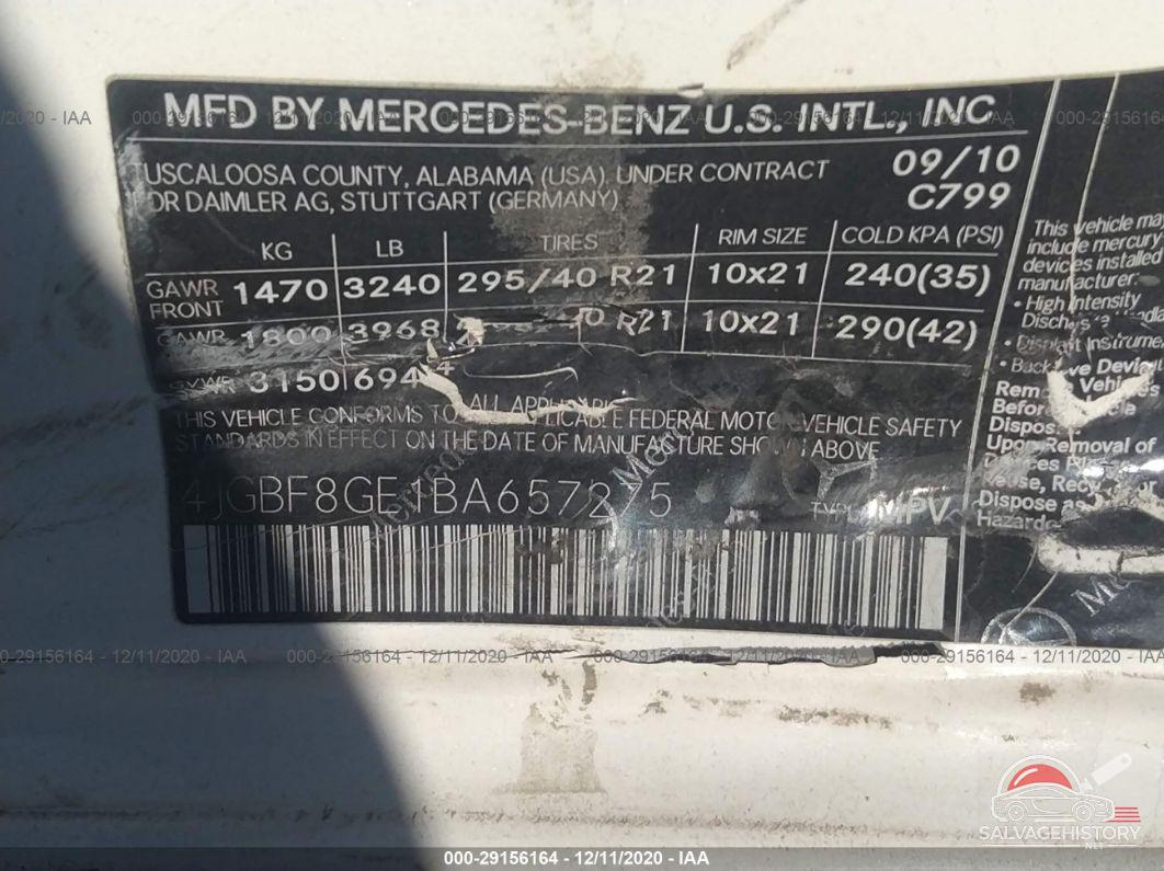 4JGBF8GE1BA657275 2011 MERCEDES-BENZ GL-CLASS photo no. 9