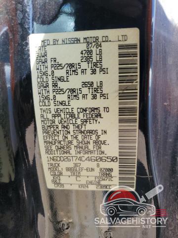 1N6DD26T74C460650 2004 NISSAN FRONTIER photo no. 12