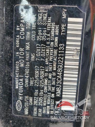KM8J3CA48GU221133 2016 HYUNDAI TUCSON photo no. 13