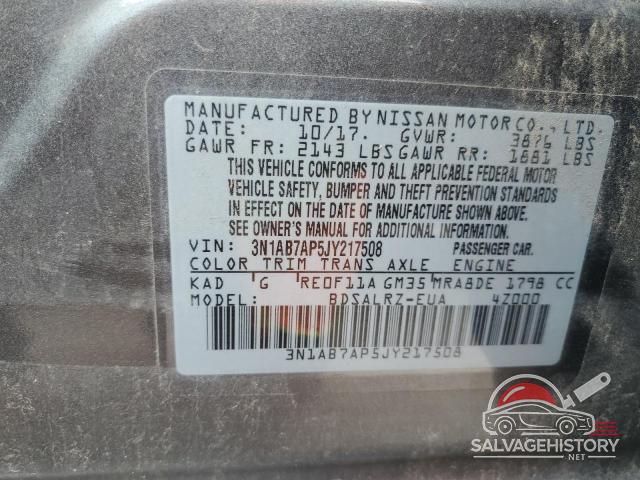 3N1AB7AP5JY217508 2018 NISSAN SENTRA photo no. 12