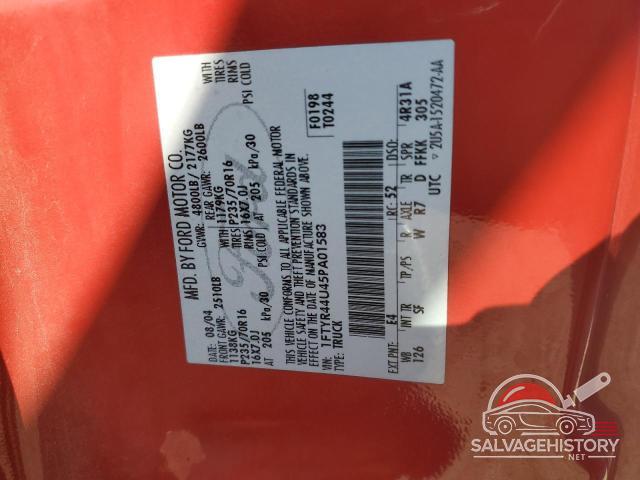 1FTYR44U45PA01583 2005 FORD RANGER photo no. 12