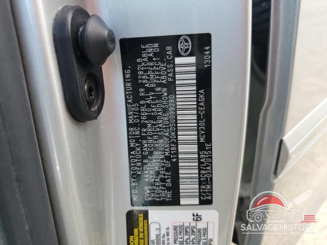 4T1BF30K05U099280 2005 TOYOTA CAMRY photo no. 12