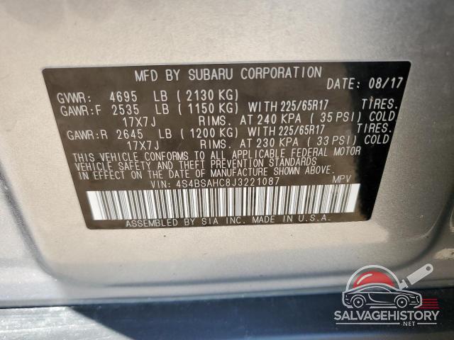 4S4BSAHC8J3221087 2018 SUBARU OUTBACK photo no. 13