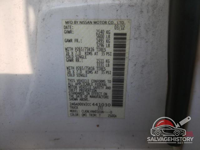 1N6AD0EV2CC441030 2012 NISSAN FRONTIER photo no. 13