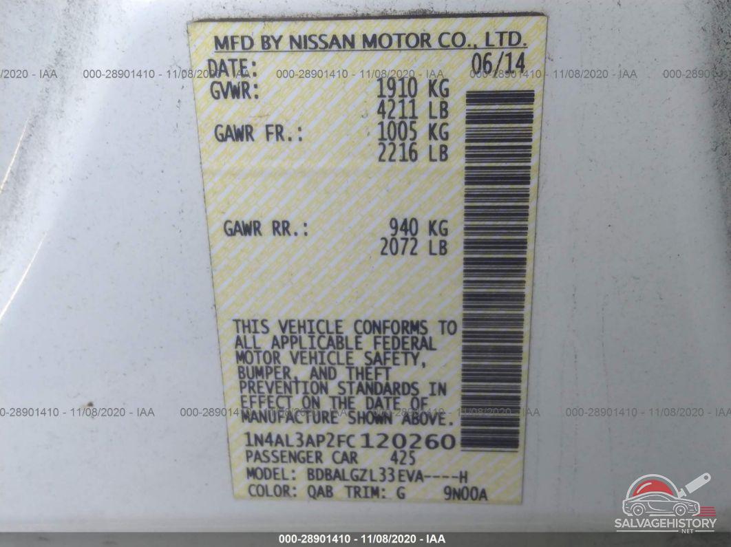 1N4AL3AP2FC120260 2015 NISSAN ALTIMA photo no. 9