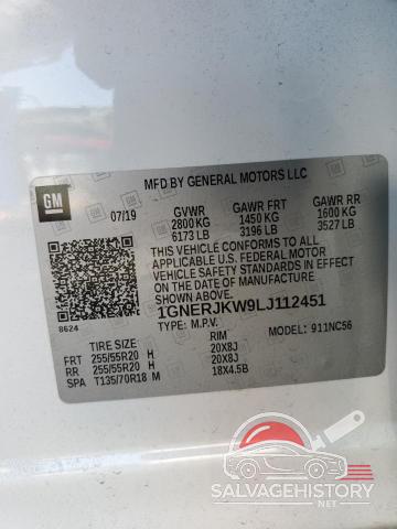 1GNERJKW9LJ112451 2020 CHEVROLET TRAVERSE photo no. 13