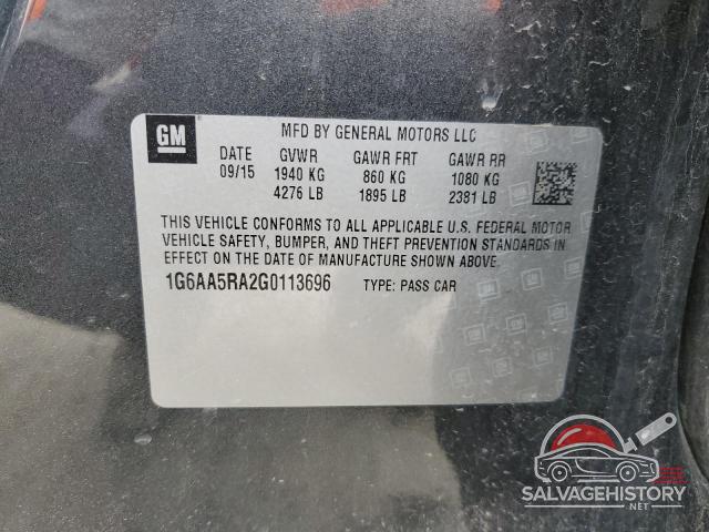 1G6AA5RA2G0113696 2016 CADILLAC ATS photo no. 12