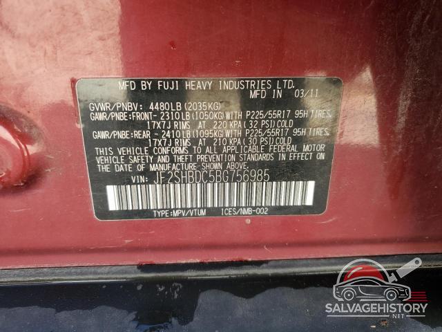 JF2SHBDC5BG756985 2011 SUBARU FORESTER photo no. 12