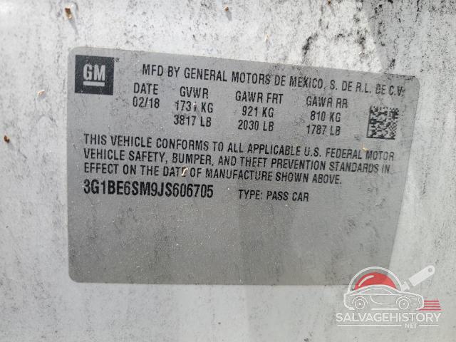 3G1BE6SM9JS606705 2018 CHEVROLET CRUZE photo no. 13