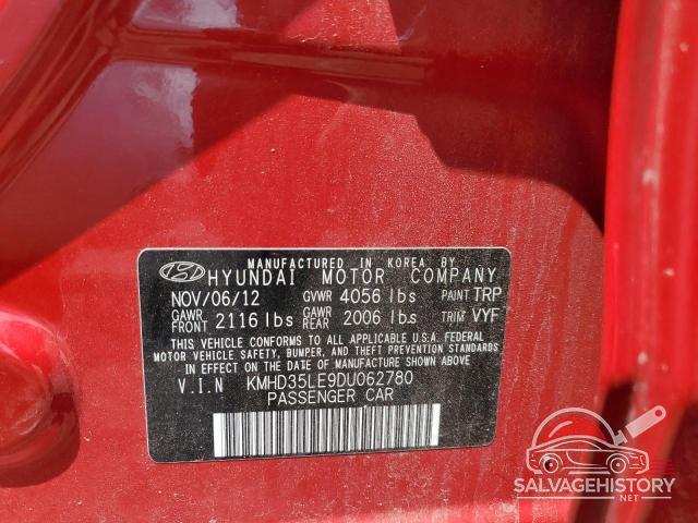 KMHD35LE9DU062780 2013 HYUNDAI ELANTRA photo no. 12