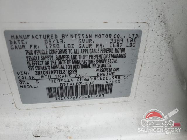 3N1CN7AP7EL815229 2014 NISSAN VERSA photo no. 12