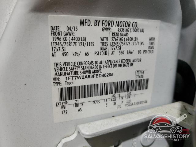 1FT7W2A63FED48205 2015 FORD F250 photo no. 12
