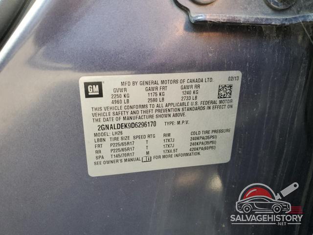 2GNALDEK9D6296170 2013 CHEVROLET EQUINOX photo no. 13