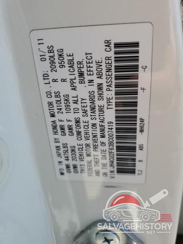 JH4CU2F63BC007419 2011 ACURA TSX photo no. 12