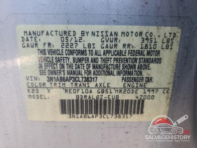 3N1AB6AP3CL738317 2012 NISSAN SENTRA photo no. 12